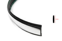 Schwarze Türschutzleiste mit Chromstreifen Meterware sal35 (1 Meter, 26 mm) Foto 2