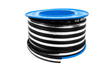 Schwarze Türschutzleiste mit Chromstreifen Meterware sal16a (1 Meter, 27 mm) Foto 3