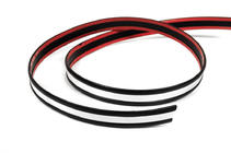 Schwarze Türschutzleiste mit Chromstreifen Meterware sal16a (1 Meter, 27 mm) Foto 1