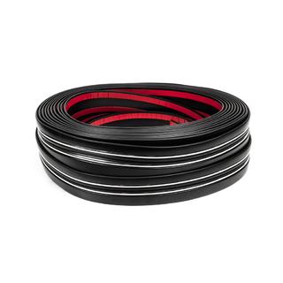 Schwarze Türschutzleiste mit Chromstreifen Meterware sal97 (1 Meter, 54 mm) Foto 3