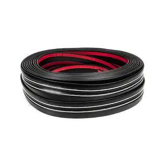 Schwarze Türschutzleiste mit Chromstreifen Meterware sal97 (1 Meter, 54 mm) Foto 3