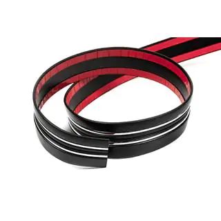 Schwarze Türschutzleiste mit Chromstreifen Meterware sal97 (1 Meter, 54 mm) Foto 1