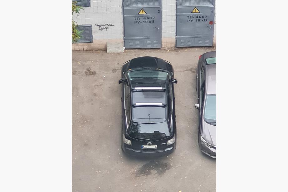 Mazda CX-7 2006-2012 Dachträger für Fixpunkte abschließbar Wingbar V3 (2 Stk) Schwarz Foto 3