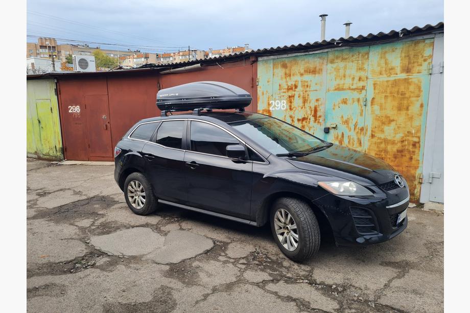 Mazda CX-7 2006-2012 Dachträger für Fixpunkte abschließbar Wingbar V3 (2 Stk) Schwarz Foto 2