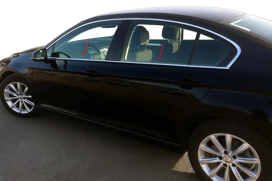 Volkswagen Passat B8 2015-2023 Fensterrahmen Blenden SD/SW Edelstahl Foto 1