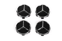 Mercedes-Benz Felgendeckel 71/75 mm ohne Ring (4 Stk, schwarz V1) Foto 1