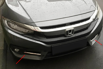 Honda Civic Sedan X 2016-2021 Abdeckungen für Nebelscheinwerfer Carmos (2 Stk., Edelstahl) Foto 1