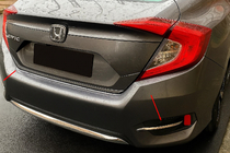 Honda Civic Sedan X 2016-2021 Abdeckungen für hintere Nebelscheinwerfer (2 Stk., Edelstahl) Foto 1
