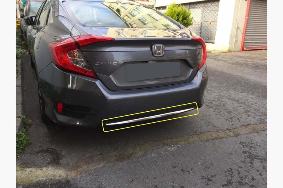 Honda Civic Sedan X 2016-2021 Edelstahl Ladekantenschutz hinten Image
