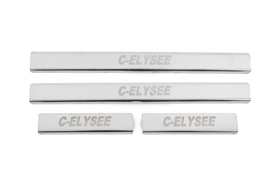 Citroen C-Elysee 2013-2022 Einstiegsleisten Carmos V2 (4 Stk, Edelstahl) Image