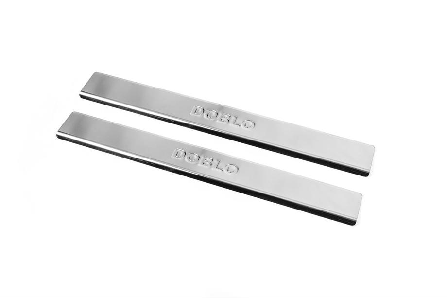 Fiat Doblo II 2010-2022 Einstiegsleisten Carmos V2 (2 Stk, Edelstahl) Image