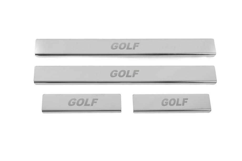 Volkswagen Golf 6 2008-2014 Einstiegsleisten Edelstahl Carmos V2 (4 Stk) Image