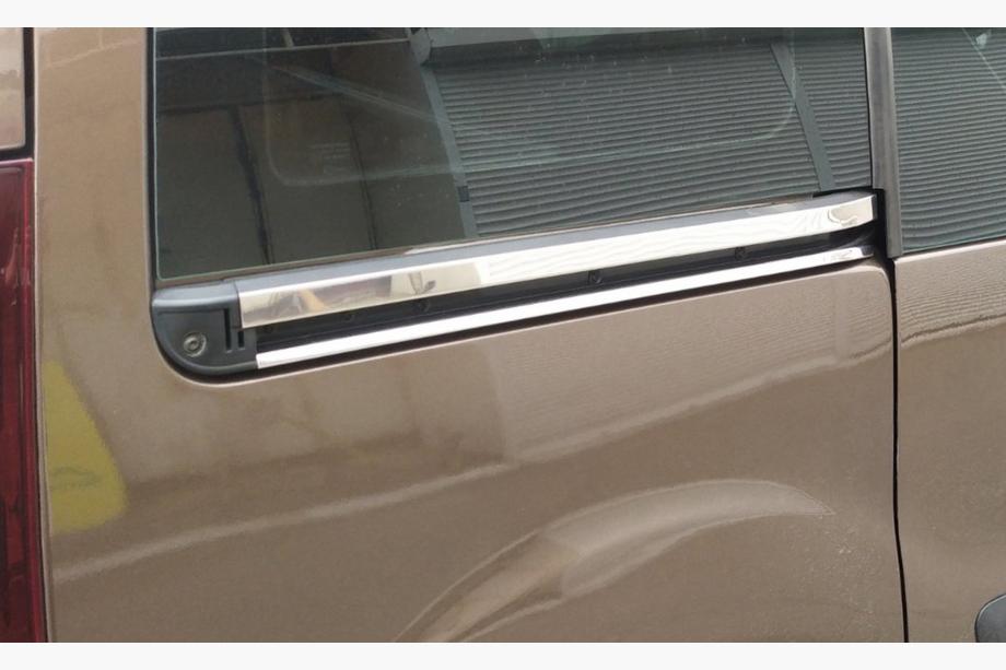 Peugeot Partner Tepee 2008-2018 Edelstahl Zierleisten für Schiebetüren (4 Stk.) Foto 2