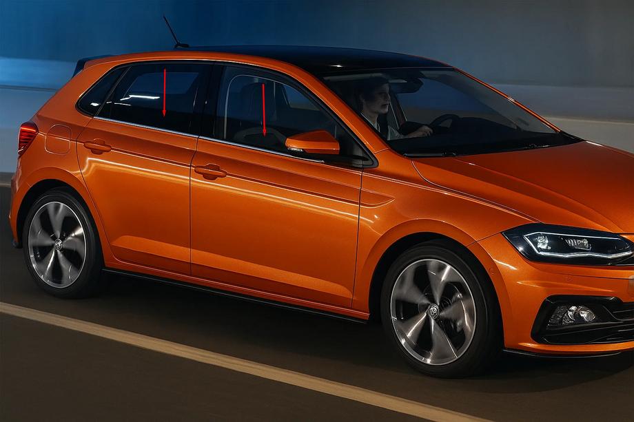 Volkswagen Polo 2017- Fensterzierleisten Edelstahl (4 Stk) Foto 1