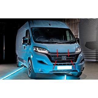 Kühlergrill Blenden 2022+ (3 Stk, Edelstahl) Fiat Ducato 2006-2025 Foto 1