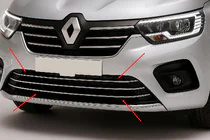Renault Kangoo/Express 2021- Zierleisten für Kühlergrill Stoßstange (3 Stk, Edelstahl) Foto 1