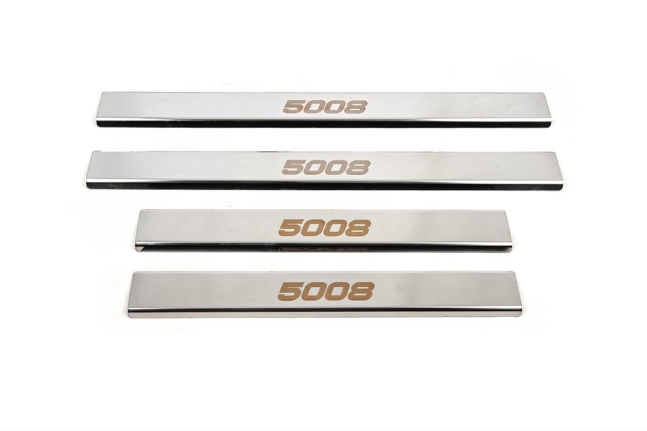 Peugeot 5008 2016-2023 Einstiegsleisten Carmos (4 Stk, Edelstahl) Image