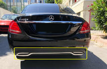 Mercedes C-class W205 2014-2021 Heckstoßstangen-Abschlussleiste V1 Edelstahl Foto 1
