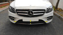 Mercedes E-class W213 2016-2023 Chromleiste für vordere Stoßstange 2016-2020 (Edelstahl) Foto 2