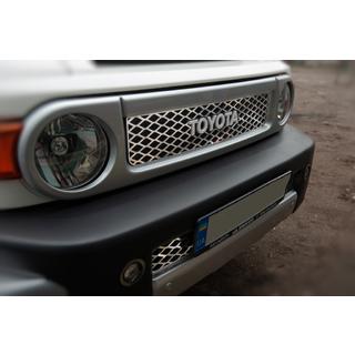 Chrom Abdeckungen für Kühlergrill (Edelstahl) Toyota FJ Cruiser 2006-2022 Foto 2