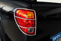 Mitsubishi L200 2006-2015 Schutz für Rückleuchten (Edelstahl, 2 Stk) Foto 1