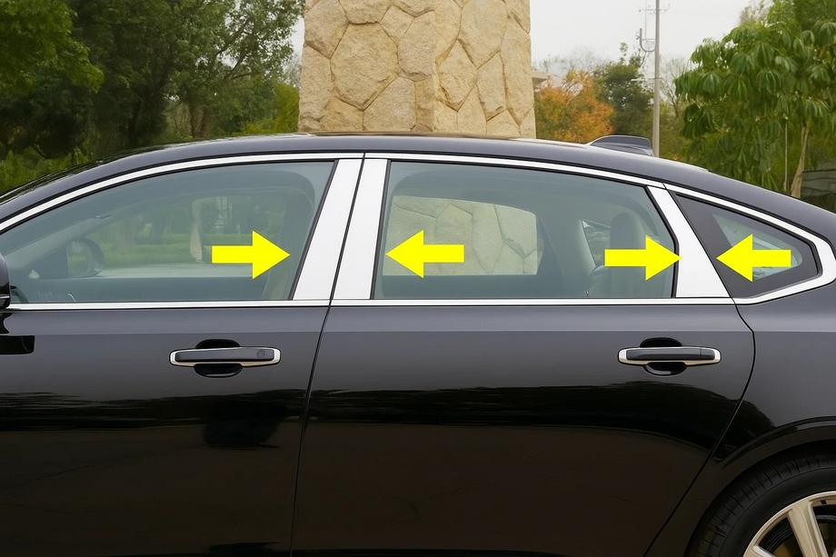 Volvo S90/V90 2016- Edelstahl Türsäulen Abdeckungen (6 Stk) Image