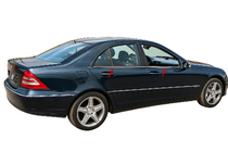 Mercedes C-class W203 2000-2007 Fensterrahmen Blenden Edelstahl 4 Stk, Limousine, Carmos - Türkischer Stahl Foto 1